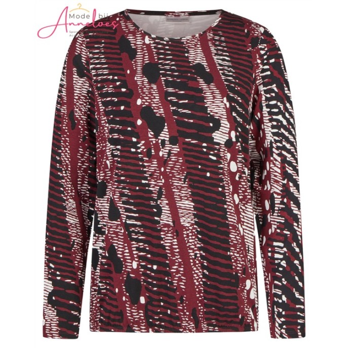 Barbara Lebek shirt 16647062 wijnrood print Barbara Lebek shirt 16647062 wijnrood print